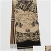 Sciarpe di marca di lusso autunno inverno sciarpa lunga scialle di moda modello stampato fronte-retro stile nappa retrò cashmere caldo pashmina Dro Otlqu