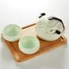 Zestawy herbaciarskie Zestaw herbaty Porcelana Chińska Chińska 5 filiżanek China Ceramiczne Ceremonia Ceremonia Organizator Akcesoria podróży