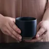 Copos pires estilo europeu cerâmica xícara de café porcelana esmalte verde escritório teacup criativo simples café da manhã caneca água drinkware