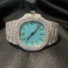 Pass Diamond Tester Out Custom Men luksusowy nadgarstek Bling Moissanite zegarki premium vvs ramka mechaniczna zegarek niestandardowy