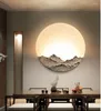 Wall Lamp Chinese Style Iron Acrylic Creative 3 Color Dimming Bedroom Bedside Lamps Modern Living Room El Corridor Decor