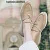 Loro Piano LP LorosPianasl Loafers Style Mens British Shoes Suede Leather Luxury Walk Light Princess Aisha General Solid Dress Shoe Big Size 46 47