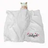 Namn Personaliserad småbarn Crib Stroler Fleece Born Spädbarn Swaddle Wrap Birthday Present Drop 240322