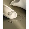 Länkarmband Elegent Love Real 925 Sterling Silver Chain Blank Heart Charms Armband för kvinnor TOGGLE CLASP STÄNGNING