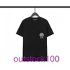 2024 Chromms Hearts Herren hochwertige Repliken T-Shirts Designer-Shirt Frühling Sommer Neues Produkt Gestickter Aufkleber Kreuz Sanskrit Kurz mit echtem Logo