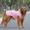 Dog Apparel Golden Hair Husky Big Rain Poncho Clothes Reflective Color Blocking Sleeveless Pet Raincoat