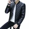 Crocodile Brand Läderjacka Men Youth Korean Autumn Winter Jackets Coats Men's Casual Leather Jacket Trendy Men's Jackets N2O1#