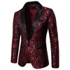 Hommes Floral Party Dr Costume Élégant Dîner Veste De Mariage Blazer De Bal Tuxedo Casual Busin Modèle Lg Manches Revers Costumes Y7zL #