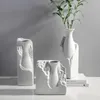 Vases nordiques modernes en céramique de fleurs, Pots d'intérieur de jardin, accessoires de maison minimalistes pour mariage, décorations de balcon Floreros