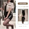 Vestidos de trabajo Sexy Laca de cuero Falda de mujer delgada Conjunto Warp Hip Madura Club nocturno erótico Sheer Charm Pasión Romántico Tops Uniforme 7SH2