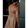 High End Brown LG Men's kostymjacka, populär FI dubbelbröst manlig stilig topp blazer för män w1rk#