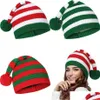 Beanie/Skull Caps Sticked Kids Christmas Hat Cute Parent-Child Pompom ADT Child Soft Beanie Santa Cap Nyårsparti Kid Gift Drop Del Dhjcm