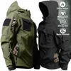 Veste tactique à capuche Hommes Armée Formation Coupe-vent résistant à l'usure Extérieur Cam Manteau imperméable Hiver Cargo Instructeur Top k1yW #