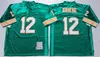 Vintage 1994 Foobtall 39 Larry Csonka Jersey 12 Bob Griese 13 Dan Marino 40 Pat Tillman Rétro Uniforme Vert Blanc Rouge Noir Cousu 75e Anniversaire Respirant