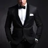 Black Formal Men's Suits Shawl Lapel Single Breasted Elegant 2 Piece Jacket Pants Slim Fit Luxury Outfits Blazer Prom Party Set 34yp#