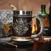 Tasses 600ml en acier inoxydable bière Tankard tasse pour hommes Viking tasse Whisky baril boire partie décorations tasses