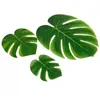 Party Decoration 12pcs/Lot Summer Tropical Artificial Palm Leaves Hawaiian Luau levererar Jungle Beach tema