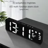 Horloges de Table de bureau horloge murale numérique commande vocale Date 3 alarme horloge de Table électronique Mode nuit tactile sieste LED Clock24327