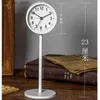 Desk Table Clocks Metal Table Clock Vintage Silent Non-Ticking Alarm Clock Retro Loud Desk Clock for Kids Bedroom Living Room Decoration24327