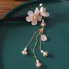 Grampos de cabelo vintage chinês hairpin adorável imitação de madeira ebonizada retenção de cor borla cocar para banquetes vestidos de casamento saias