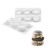 Baking Moulds Round Stone Shape Silicone Cake Mold Plaster Concrete Dessert Mousse Form Soap Decorating Tool