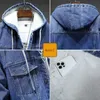 Winter Herren -Denimjacke junger Männer Fleece Dicke Thermaljacke Fit Trend Casual Kapuze Herren Denim Top A12L#