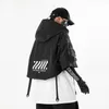 2023 Techwear Style Hip Hop Cropped Jacket Pullover Mens Punk Motorcycle Hooded Cloak Multi-pockets Jaqueta o10s#