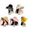 Geniş Memul Şapkalar Yumuşak ve Katlanabilir Yaz UV Koru Seyahat Şapkası Büyük Yay Depolama Çantası Güneş Big Bremmed Plaj Kapağı
