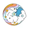 Perni di smalto per pittura a olio naturale Personalizzato Arcobaleno Tramonto Nuvole Oceano Balena Fiore Spilla Distintivo da bavero Regalo di gioielli per bambini Amici