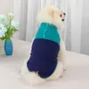Hundkläder husdjur kläder husdjur pullover stilig fleece -knapp stängning krage lapel kolliderar färger lätt skaka