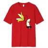 Hommes Banana Disrobe Pardessus T-shirt imprimé drôle T-shirt d'été Humour Joke Hipster T-shirt Soft Cott Casual T-shirts Tenues Streetwear W4hW #
