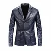 2022 Spring Autumn Fi New Men 's Casual Lapel Leather DR Suit Coat / Male Fi Busin 캐주얼 푸 블레이저스 재킷 g4yg#