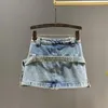 Rokken Onregelmatige Vrouwen Denim Mode Afneembare Zak Cargo Rok Vrouwelijke Zomer Sexy Meisje Hoge Taille Asymmetrische Jeans