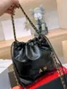 22 cc bag designer bags bucket bags Letter shoulder bag Drawstring Handbag gold chain Shoulder Fashion luxurys handbags hoboleather bag cc mini handbag