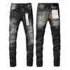 Women's Pants Purple Brand Jeans American High Street Blue Patch 2024 Fashion Trend Quality