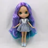 ICY DBS Blyth Doll 16 bjd игрушка сустав тела кукла с загорелой кожей 30 см блестящее лицо для DIY на заказ 240313