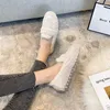 Casual Shoes Fashion Winter Women's Plush Outdoor Chain Round Head Design Leisure Warm Snow Boots Plus Size Loafers 41-43