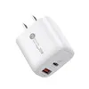 PD 20W USB Telefonladdare Typ C -laddare 2 Portar Snabbladdning för iPhone 15 14 Xiaomi 13 Samsung Huawei Mate 60 Pro Quick Charge