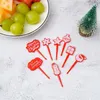 Çatallar 1-6pcs mini meyve çatal seti çocuk sevimli bento kutusu dekor tatlı karikatür kürdan kek parti tedarik