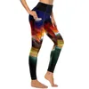 Kvinnors leggings fantasy Mountain Road Sexig vintage tryck Fitness Running Yoga Pants Push Up Stretchy Sports Tights With Pockets Leggins