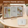 Cadres Photo rotative 4x6 Cadre Po flottant avec affichage avant en verre 6 Pos décoratif double face