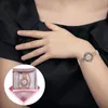 Wristwatches Rhinestone Watch: Luxury Fashion Watches Stainless Steel Wristwatch Bracelet Watch For Lady With Replacement Strap- Rose