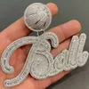 Ny ankomstdesign Hiphop Fine Jewelry Iced Out Silver Bling Zircon Custom 14k Plated Mossanite Name Pendant