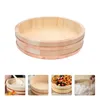 Dinnerware Sets Sushi Bibimbap Barrel de madeira de estilo japonês Rice Rice Cereal Container Korean Mixing