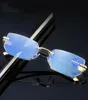 Sunglasses NONOR Frameless Reading Glasses Men Blue Light Blocking For Reader Rimless Presbyopic Eyewear Metal Computer Eyeglasses5705095