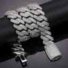 Hip Hop Jewelry 925 Silver Men Cuban Link Chain Moissanite 19mm Iced Out Fine Jewelry Necklaces 18k Gold Plated