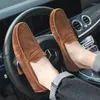 Sıradan ayakkabılar büyük boyut 45 46 47 Mens Süet deri klasik loafers erkekler 2024 adam mokasenler flats erkekler