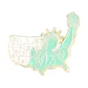 Alfileres esmaltados de los Estados Unidos, broches de paisajes naturales de Estatua de la libertad personalizados, insignias de solapa, regalo de joyería de edificios para niños y amigos