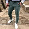 Calças masculinas Coreano Versi Slim Men Plaid Calças Casuais Rua Adolescentes Masculino Quatro Seass Alta Qualidade Formal Terno Calças Homens U7mN #