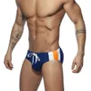 Men's Swimwear Mens Swimwear Splicing Swim Briefs Low Waist Swimming Short Trunk Sport Beach Pants Swimsuit Bikini Male Sexy Suit Surfing 24327